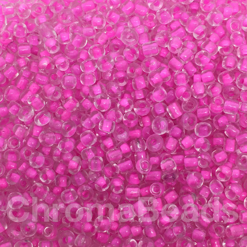 Fuchsia Inside Colour 8/0 seed beads