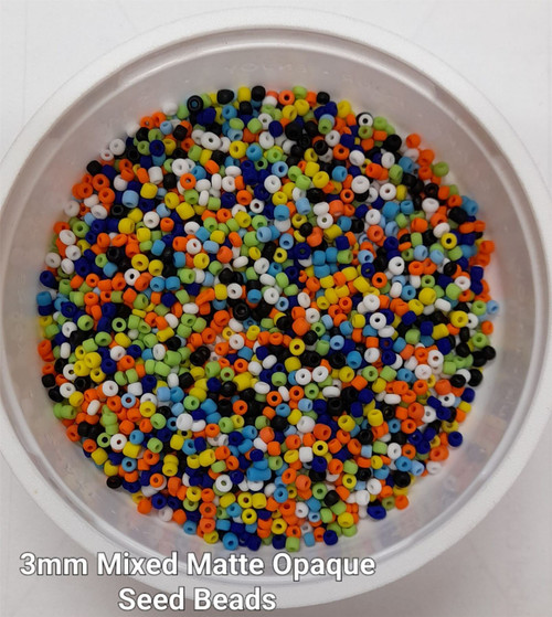 Mixed Colours Matte Opaque 8/0 seed beads