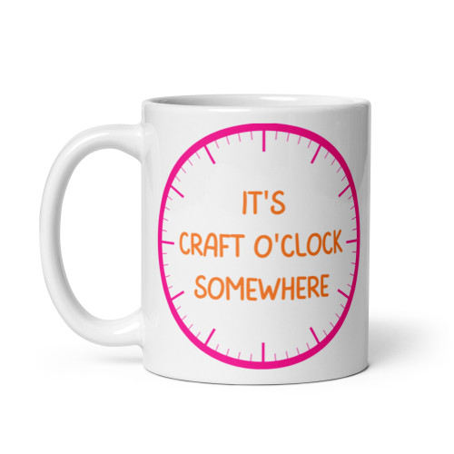 Craft o-Clock - white mug