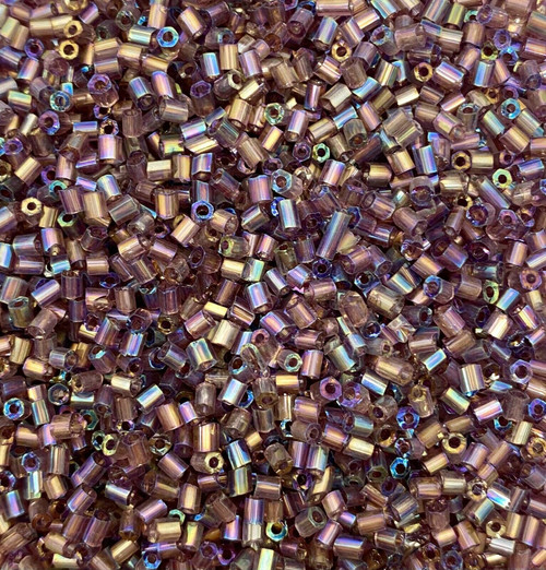50g glass HEX seed beads - Purple Rainbow, size 11/0 (approx 2mm)