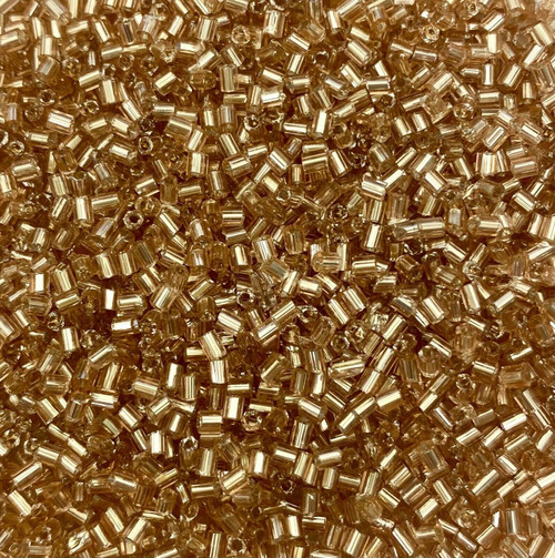 50g glass HEX seed beads - Copper Silver-Lined, size 11/0 (approx 2mm)