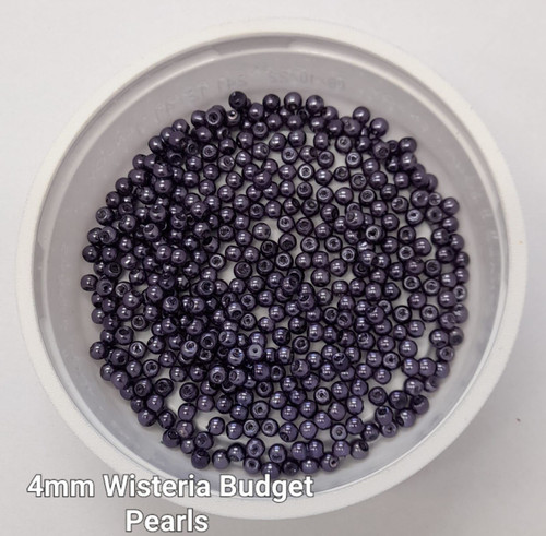 4mm budget Glass Pearls - Wisteria (500 beads)