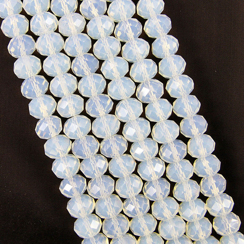 Opal 4x3mm Faceted Glass Rondelles