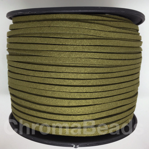 Army Green Faux Suede Cord