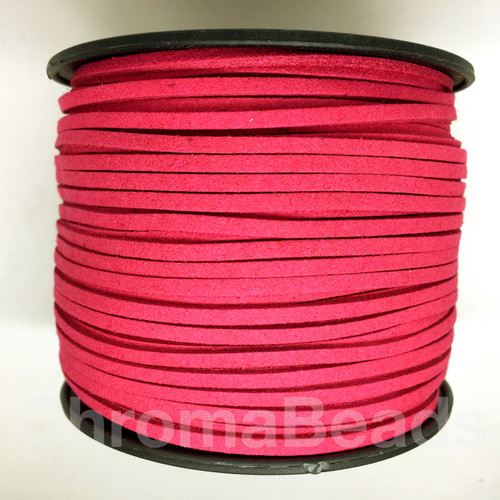 Cerise Faux Suede Cord