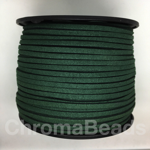 Forest Green Faux Suede Cord