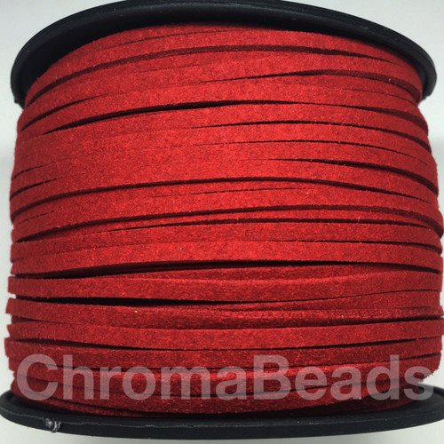 Red Faux Suede Cord