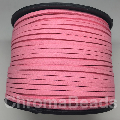 Rose Pink Faux Suede Cord