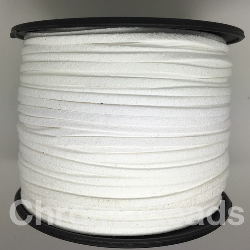 White Faux Suede Cord