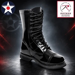 Built for Action: Our 10 Inch Black Leather Jump Boots feature a cushioned, impact-absorbent insole that helps protect your feet by reducing impact from jumping and striking.