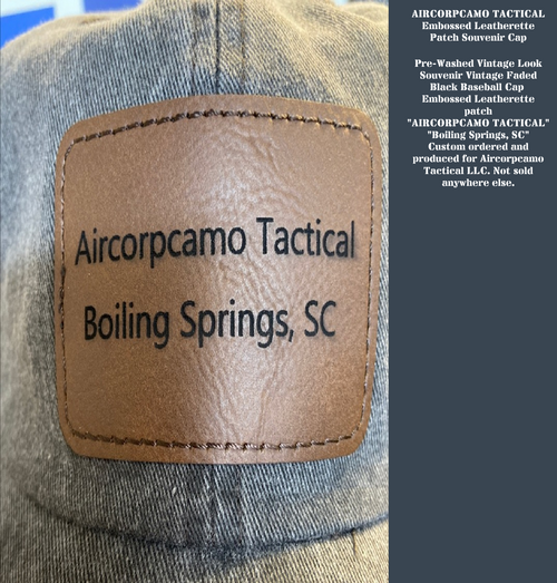 AIRCORPCAMO TACTICAL Embossed Leatherette Patch Souvenir Cap