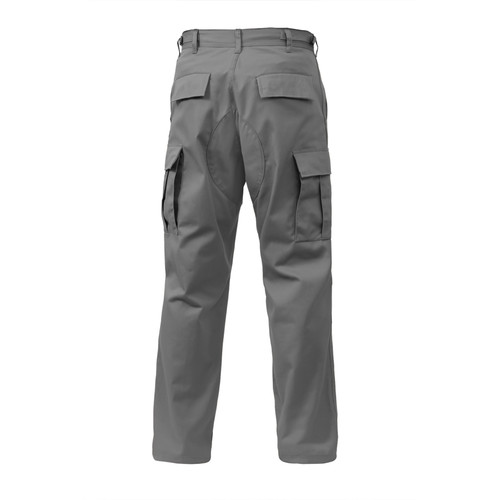 Relaxed Fit Zipper Fly BDU Pants-Grey