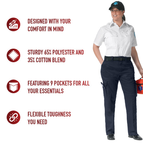 Women's EMT Pants-Navy Blue