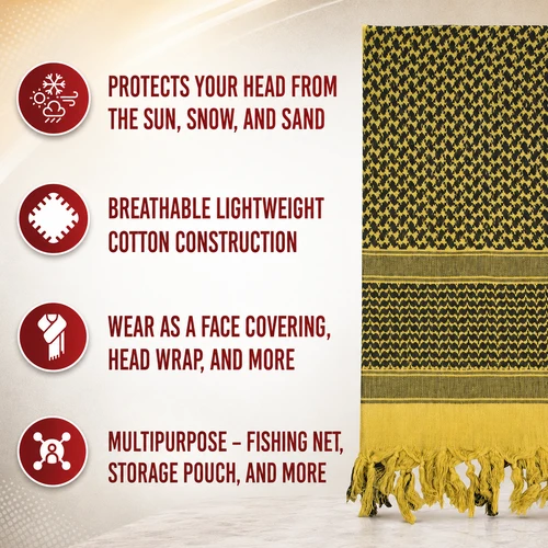 Versatile Wear: Adapt to any situation with this head scarf, wear as a neck covering, headwrap, and more, meeting various tactical and fashion needs.