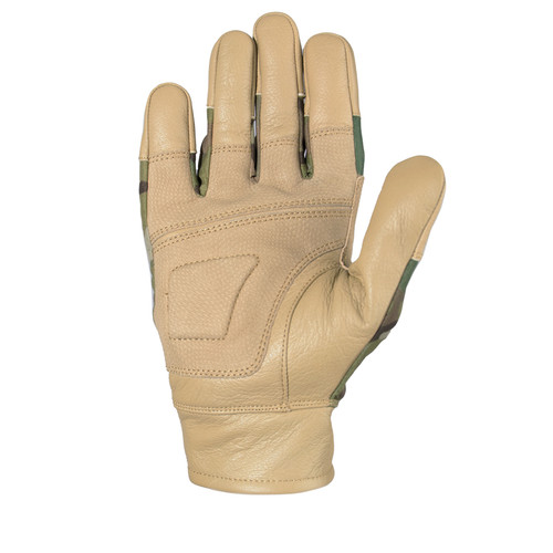 Rothco's tactical gloves boast a smooth inner lining alongside a textured outer surface.