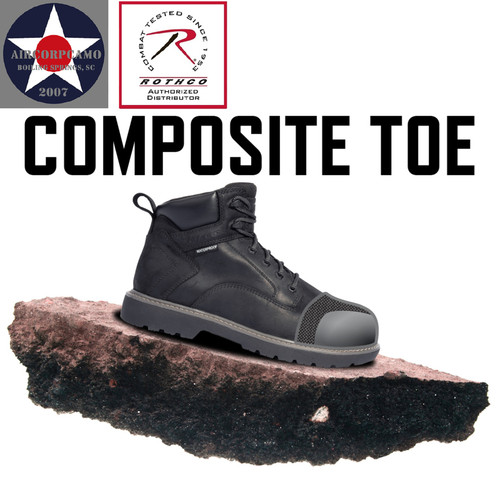 Rothco Tradesman Composite Toe 6 Inch Work Boot-Black