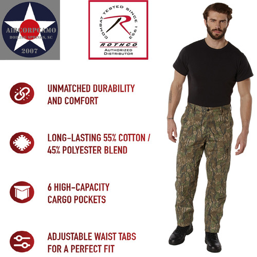 Rothco Camo Tactical BDU Pants - Smokey Branch Camo