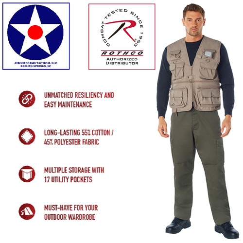 Adventure Ready: From fly fishing to a weekend getaway in the mountains, our Uncle Milty Travel Vest is a must-have for your outdoor wardrobe. With 17 utility pockets that offer plenty of storage for gear and equipment, this rugged vest is great for fishermen, outdoor enthusiasts, photographers, and more.