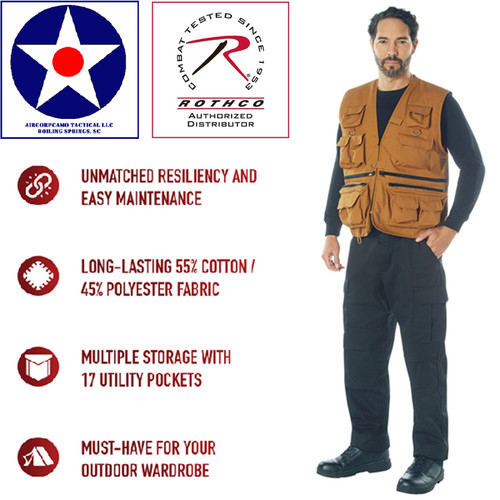 Adventure Ready: From fly fishing to a weekend getaway in the mountains, our Uncle Milty Travel Vest is a must-have for your outdoor wardrobe. With 17 utility pockets that offer plenty of storage for gear and equipment, this rugged vest is great for fishermen, outdoor enthusiasts, photographers, and more.