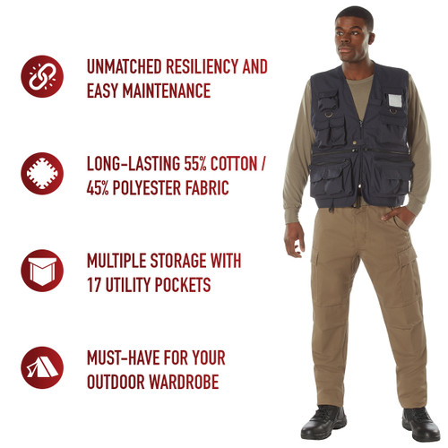 Rothco Uncle Milty Travel Vest - Midnight Navy Blue Rothco Uncle Milty Travel Vest - Midnight Navy Blue