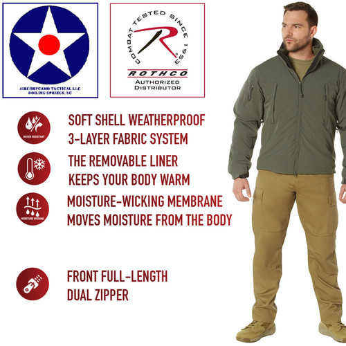 Rothco 3-in-1 Spec Ops Soft Shell Jacket - Olive Drab