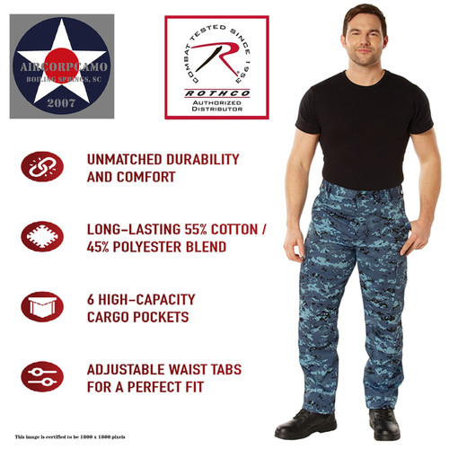 Rothco Digital Camo Tactical BDU Pants - Sky Blue Digital Camo