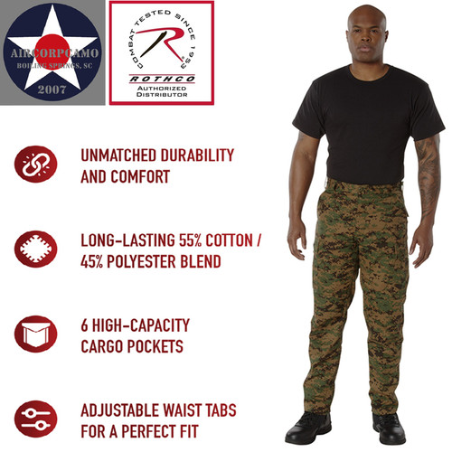 Rothco Digital Camo Tactical BDU Pants - Woodland Digital Camo