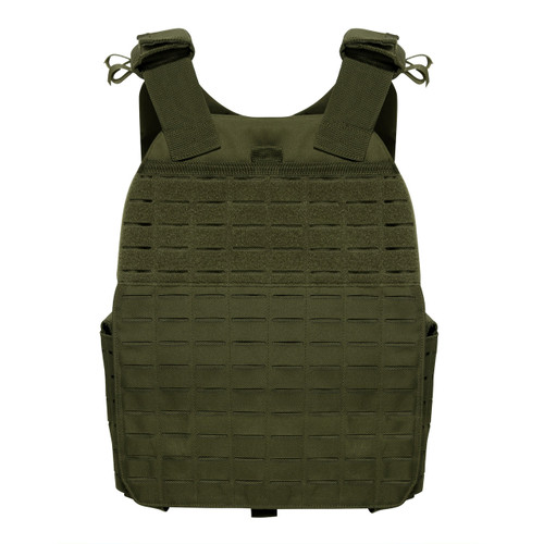 Laser Cut MOLLE Plate Carrier Vest - Olive Drab