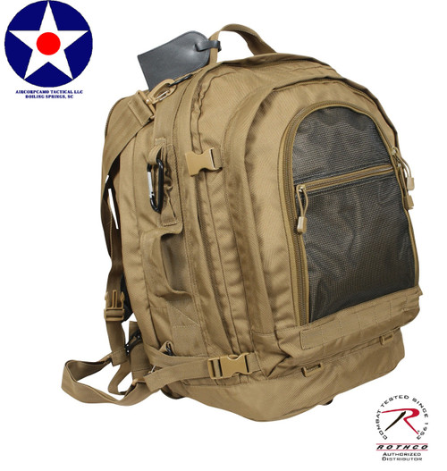 Durable and Functional: Made of reinforced denier polyester, MOLLE compatible, with a front zippered mesh pouch and waist strap for added stability.