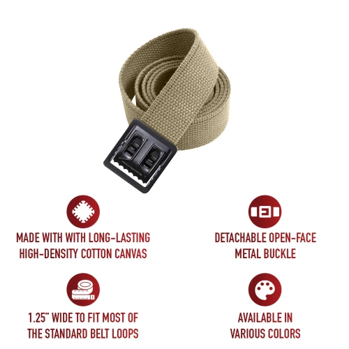 Military Web Belts With M1937 Open Face Buckle
