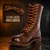Built for Action: Our 10 Inch Brown Leather Jump Boots feature a cushioned, impact-absorbent insole that helps protect your feet by reducing impact from jumping and striking. The brown uniform dress shoes come with 2 pairs of laces (1 leather and 1 nylon).
