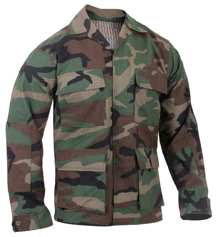 Rip-Stop Material: BDU shirt crafted with tough rip-stop fabric for enhanced durability and resistance against wear.