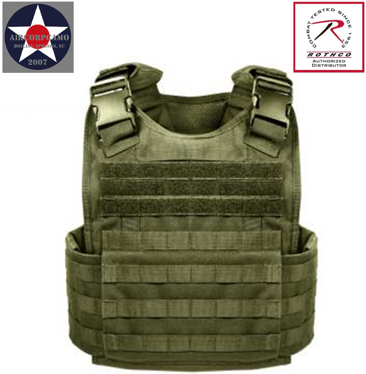 Olive Drab Green Rothco MOLLE Plate Carrier Vest