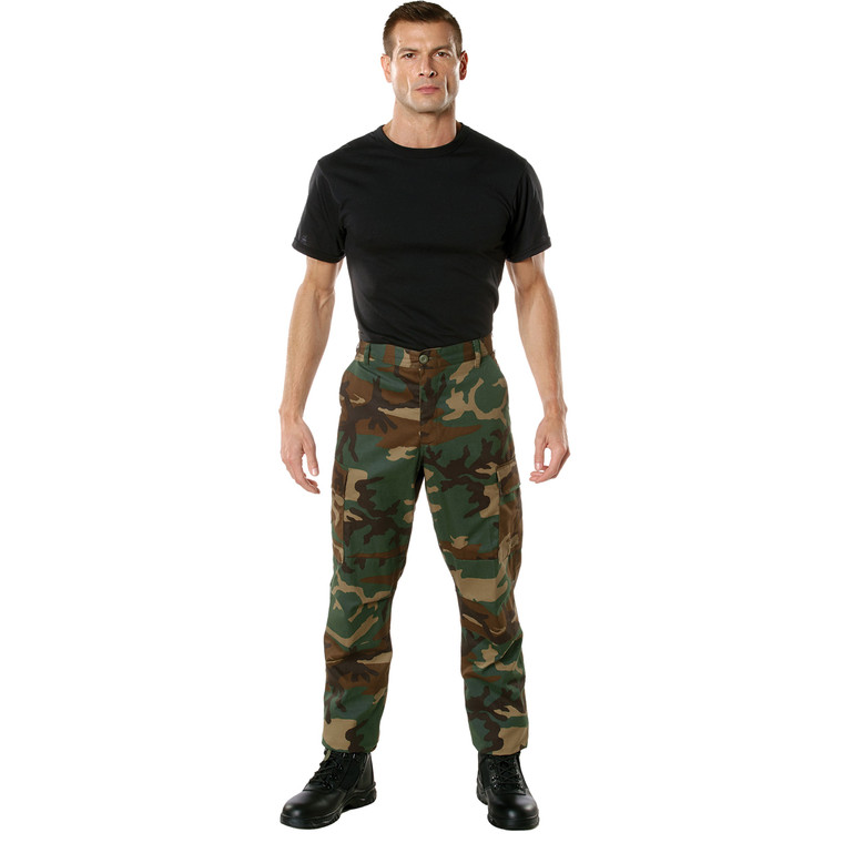 Shop Rothco Tactical BDU Pants – Woodland Camo at Aircorpcamo Tactical. Military-grade construction, reinforced stitching, and utility pockets for tactical, work, or outdoor use.