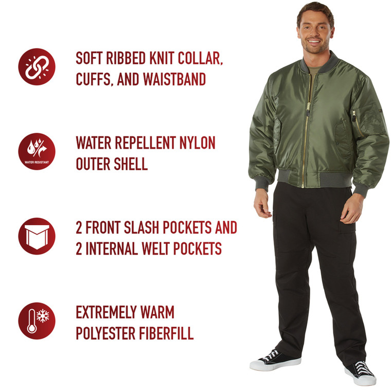Rothco MA-1 Flight Jacket - Sage Green