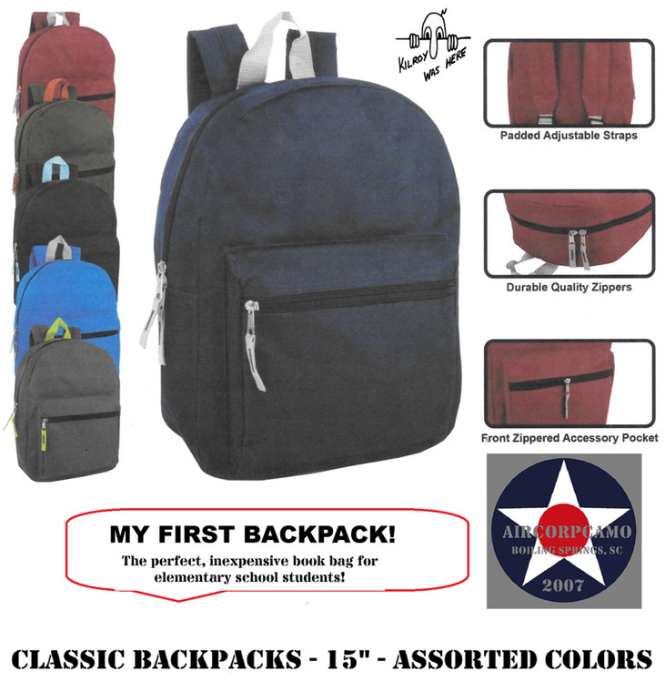 MY FIRST BACKPACK Perfect for Kindergarten and 1st graders.