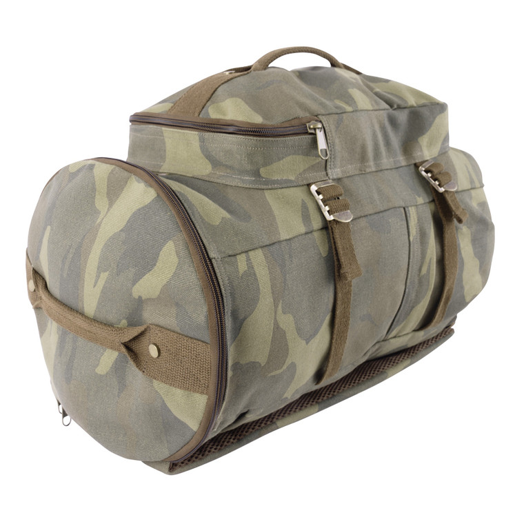 2-in-1 Design: Our Convertible Canvas Duffle Backpacks offer ample storage for travel accessories, clothing, outdoor gear, and everyday carry essentials. The military travel bag is designed to easily switch between a duffle bag and backpack for flexible carrying options, ensuring you are ready for any adventure.