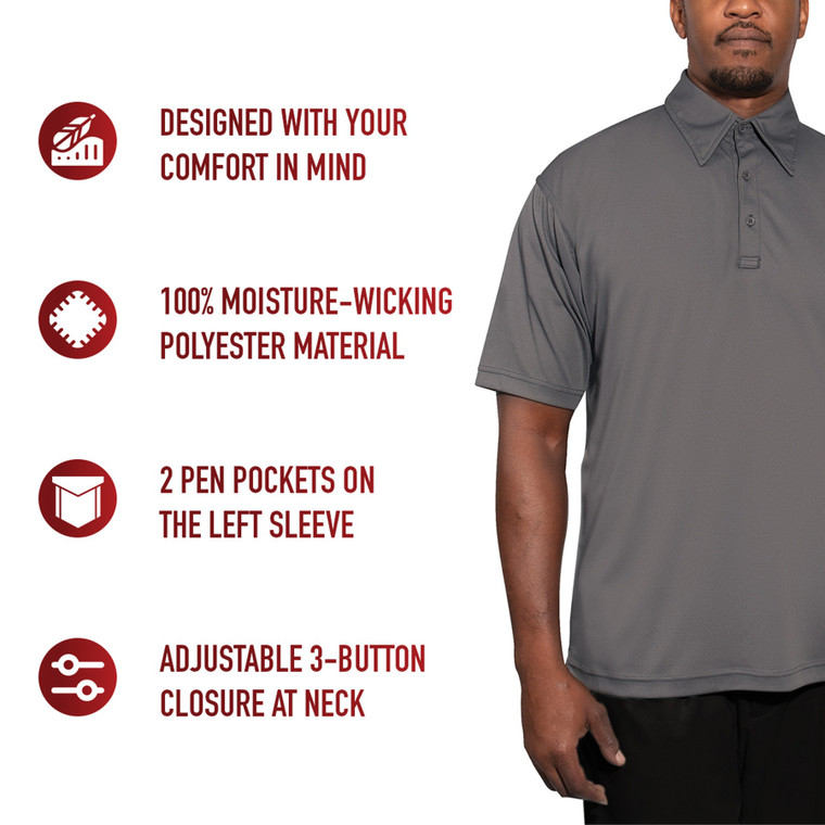 Enhanced Functionality: Features 2 mic clips on each shoulder and 1 under the center placket for hands-free operation.