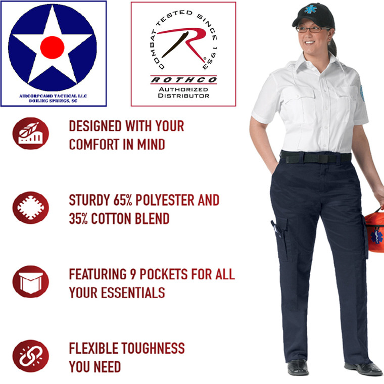 Rothco Women's EMT Pants - Navy Blue