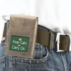 Springfield XD9 Keep Calm and Carry On Xtra Mag Brown Leather Holster