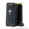 Glock 26 Black Leather Cross Magazine Pocket Protector