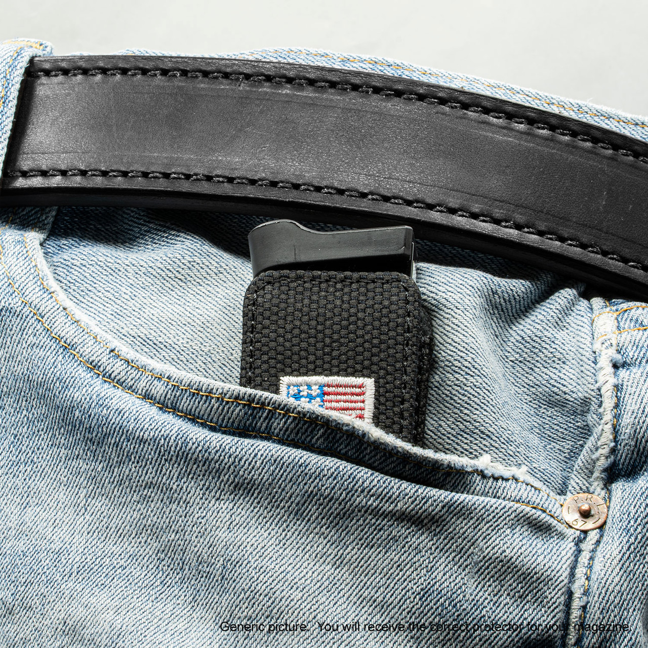 Ruger LCP Black Canvas Flag Magazine Pocket Protector