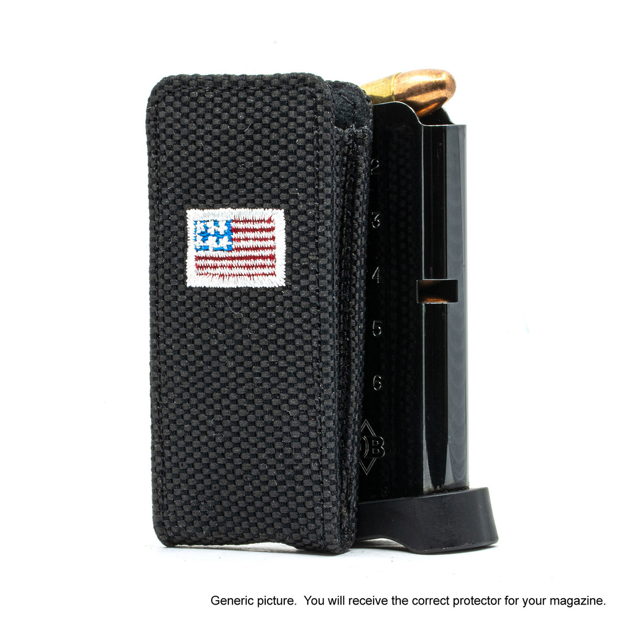 Walther PPS 9mm Black Canvas Flag Magazine Pocket Protector