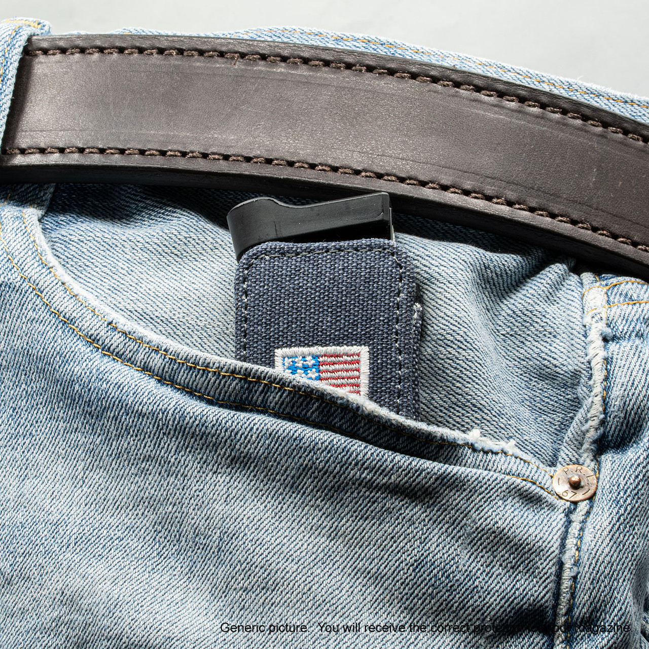 Bersa Thunder 380 C.C. Denim Canvas Flag Magazine Pocket Protector