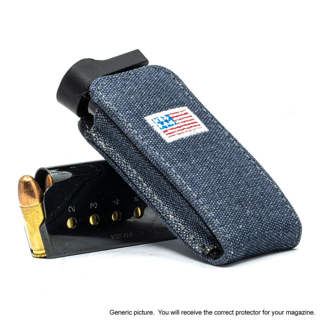 M&P Shield 9mm Denim Canvas Flag Magazine Pocket Protector