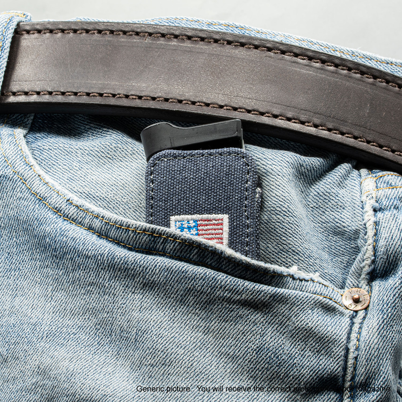 Springfield XDS 9mm Denim Canvas Flag Magazine Pocket Protector