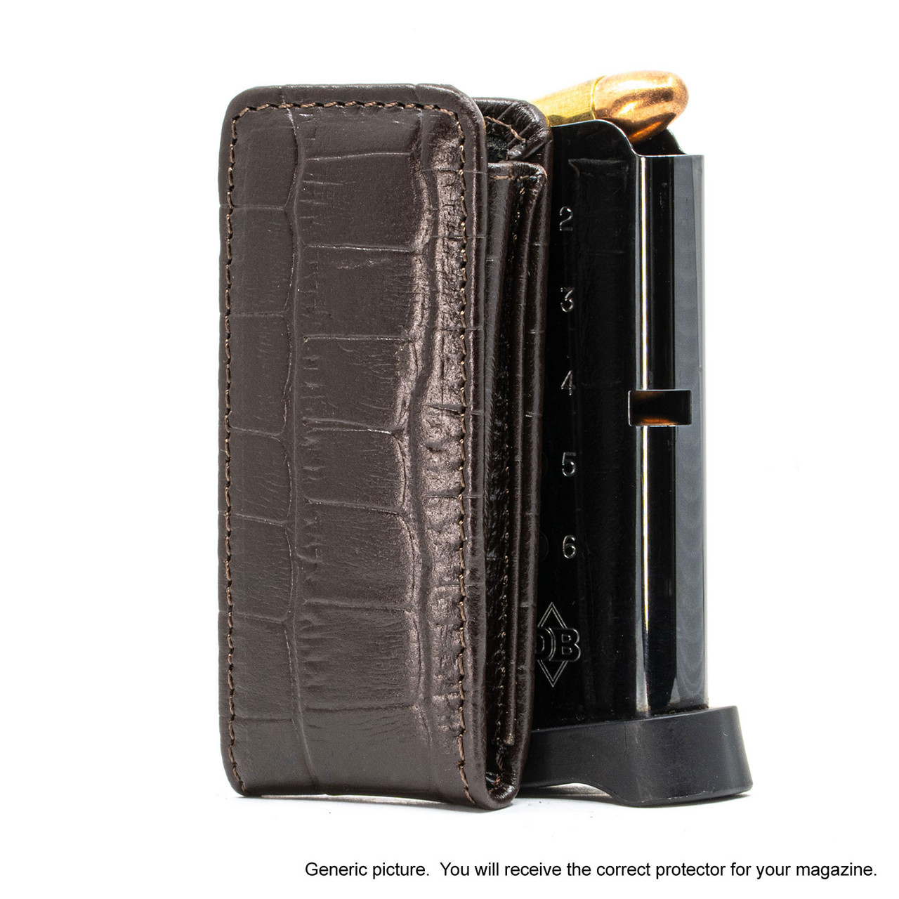 Kahr CM40 Brown Alligator Magazine Pocket Protector