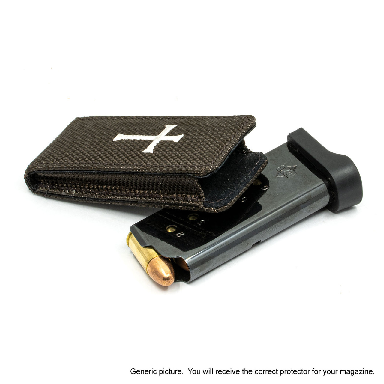 AMT Backup .380 Brown Nylon Cross Magazine Pocket Protector