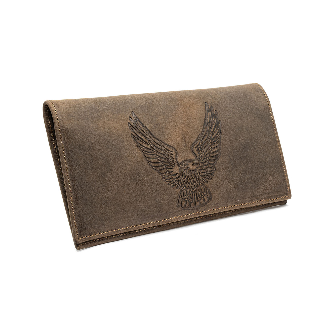 Brown Leather Freedom Series Checkbook Cover