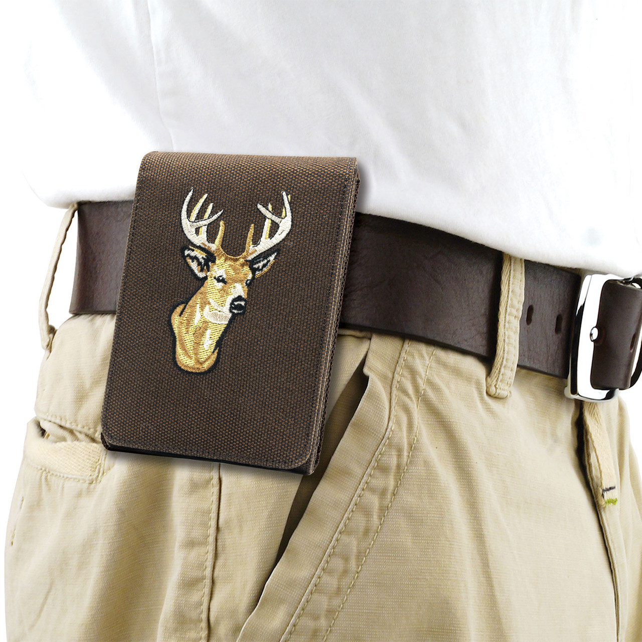 Brown Canvas Deer Holster for the Glock 19X